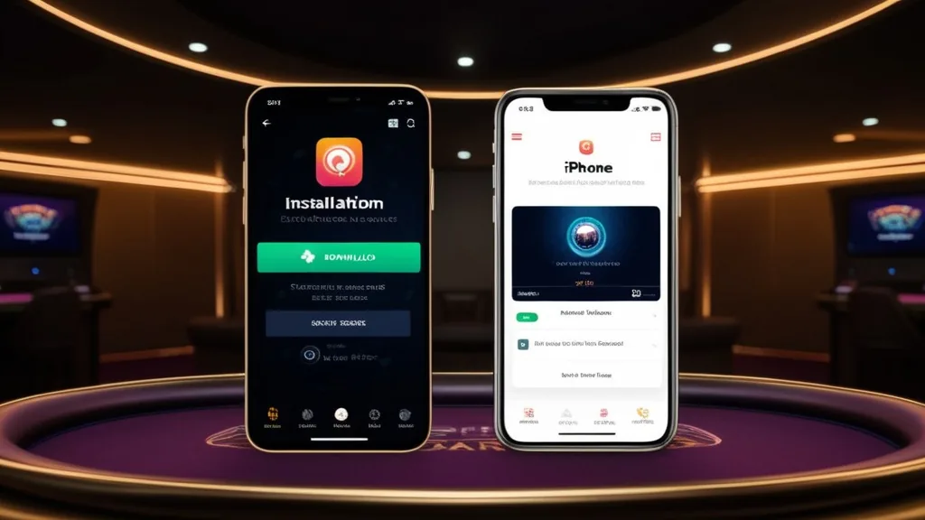 Android- en iPhone-installatie van de Unibet app op een smartphone