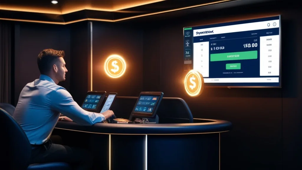 Sportweddenschap in casino met melding van geld-terugactie